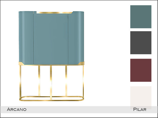 Sims 4 — Pilar Arcano Cabinet by Pilar — Glamorous and elegant with a touch of golden sparkle