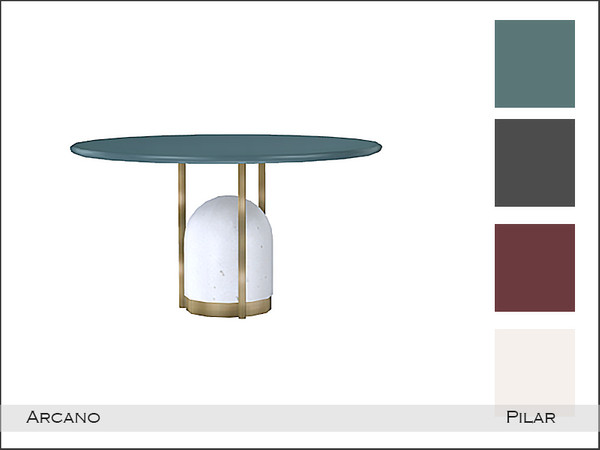 Sims 4 — Pilar Arcano DiningTable Round by Pilar — Glamorous and elegant with a touch of golden sparkle