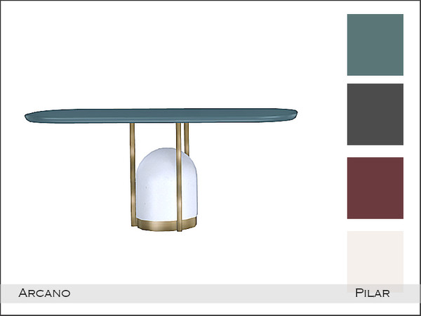 Sims 4 — Pilar Arcano DiningTable by Pilar — Glamorous and elegant with a touch of golden sparkle
