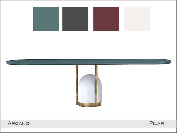 Sims 4 — Pilar Arcano DiningTableLong by Pilar — Glamorous and elegant with a touch of golden sparkle