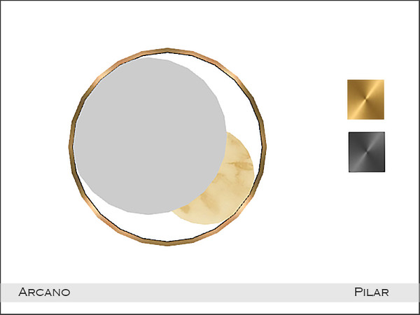 Sims 4 — Pilar Arcano Mirror1 by Pilar — Glamorous and elegant with a touch of golden sparkle