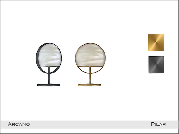 Sims 4 — Pilar ArcanoTableLamp by Pilar — Glamorous and elegant with a touch of golden sparkle