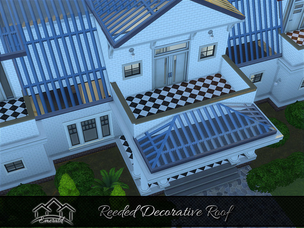 Sims 4 — Reeded Decorative Roof2 by Emerald — Reeded Decorative Roof is the perfect dynamic glass to really enhance your