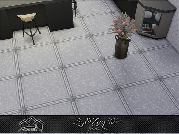 Sims 4 — Zig&Zag Tiles floor1 by Emerald — Zigzag ceramic tiles are perfect for any residential kitchen, bathroom or