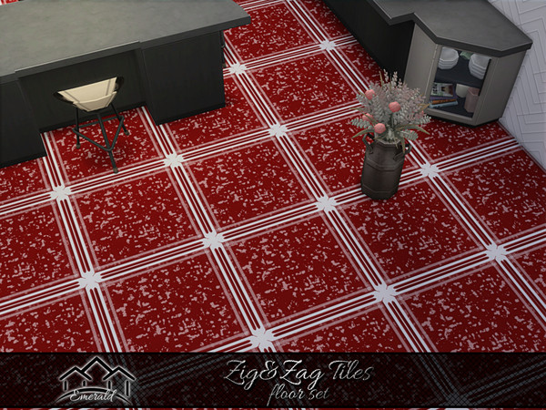 Sims 4 — Zig&Zag Tiles floor2 by Emerald — Zigzag ceramic tiles are perfect for any residential kitchen, bathroom or