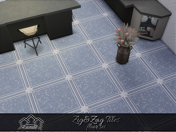 Sims 4 — Zig&Zag Tiles floor3 by Emerald — Zigzag ceramic tiles are perfect for any residential kitchen, bathroom or
