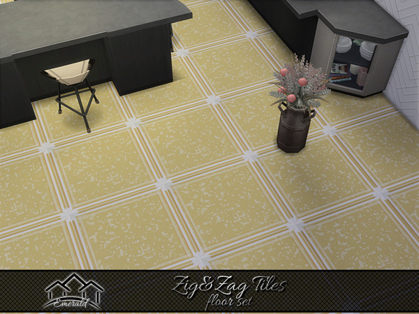 Sims 4 — Zig&Zag Tiles floor4 by Emerald — Zigzag ceramic tiles are perfect for any residential kitchen, bathroom or