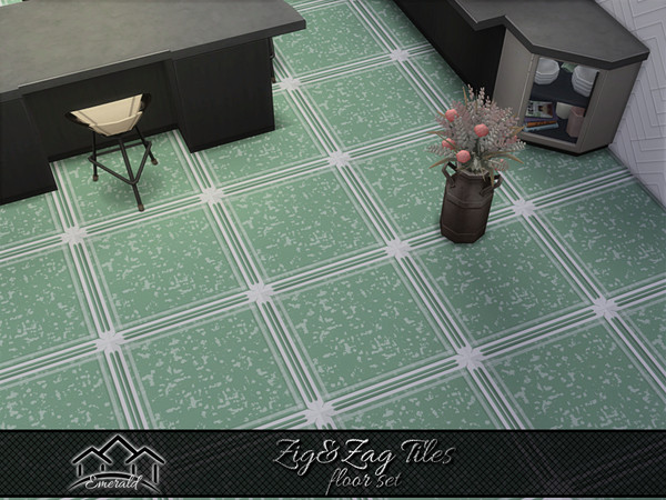 Sims 4 — Zig&Zag Tiles floor5 by Emerald — Zigzag ceramic tiles are perfect for any residential kitchen, bathroom or