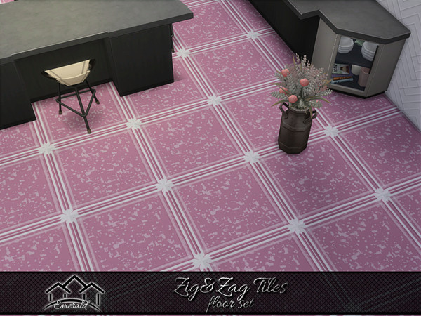 Sims 4 — Zig&Zag Tiles floor7 by Emerald — Zigzag ceramic tiles are perfect for any residential kitchen, bathroom or
