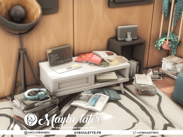 Sims 4 — Maybe Later - Roller blind double window - Open by Syboubou — Maybe Later is a cc set designed to capture the