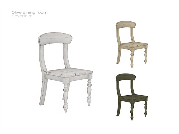 Sims 4 — [Olive dining] - dining chair old textures by Severinka_ — Dining chair old textures From the set 'Olive dining