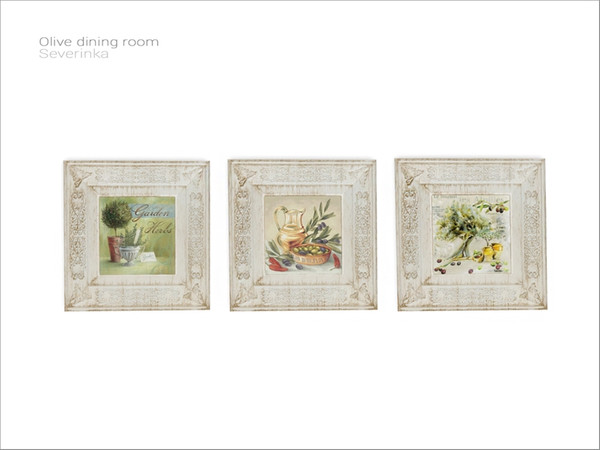 Sims 4 — [Olive dining] - wall paint by Severinka_ — Wall paint in frame From the set 'Olive dining room' Build / Buy