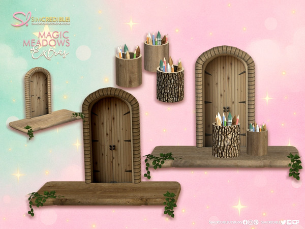 Sims 4 — Magic Meadows Shelf by SIMcredible! — While decorating our Magic Meadows Fairy set, we missed some little