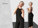 Sims 4 — Ballerina Jumpsuit by _WAZOWSKI_ — All Texture Maps New Mesh 5 Colors HQ Compatible