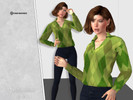 Sims 4 — Guisy Top by _WAZOWSKI_ — All Texture Maps New Mesh 5 Colors HQ Compatible