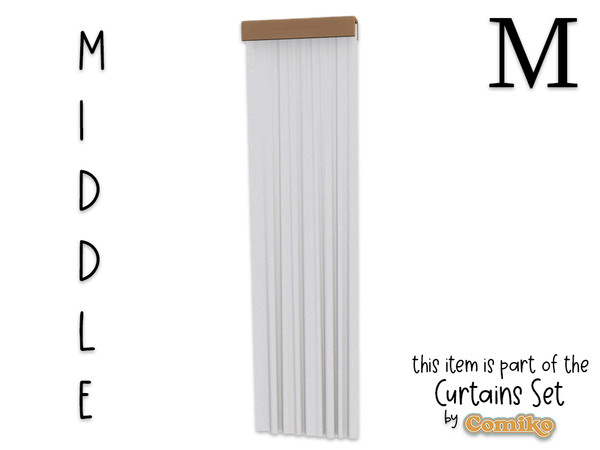 Sims 4 — Comiko - Curtain Ceiling M Middle by Comiko — Part 1 - Curtains Set is base game compatible and consist of 7