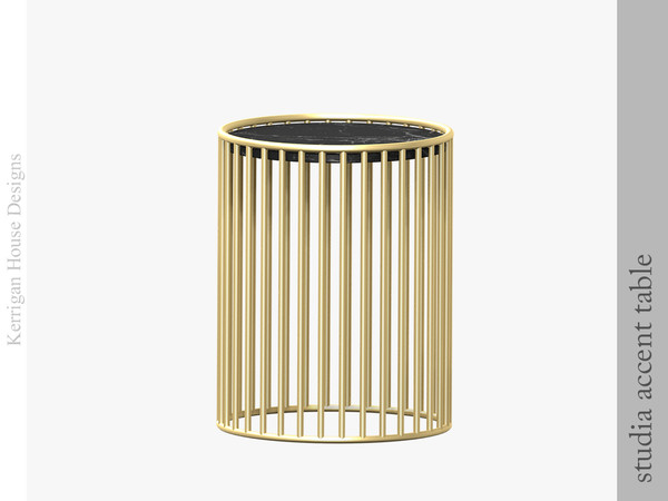 Sims 4 — Studia Accent Table by kerriganhouse — A modern and luxurious closet set for a penthouse or glamorous space.
