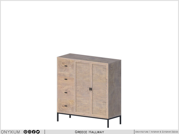 Sims 4 — Greece Cupboard With Four Drawers Two Doors by Onyxium — Onyxium@TSR Design Workshop Hallway Collection - Belong