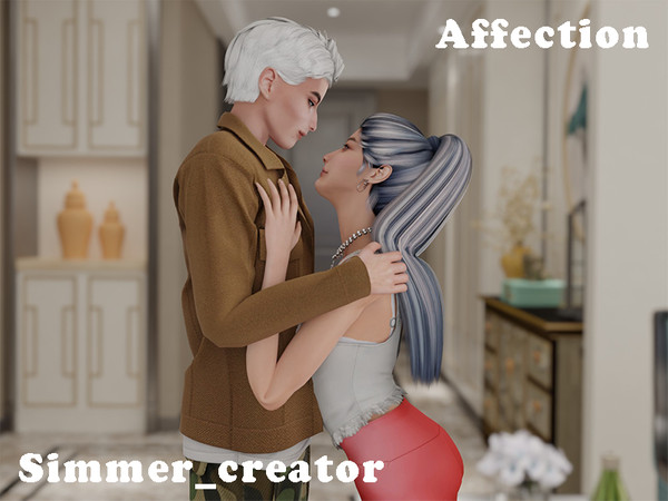 Sims 4 — Affection by Simmer_creator9 — Can be used for tour story 4 couple poses 3 standing 1 laying on the bed