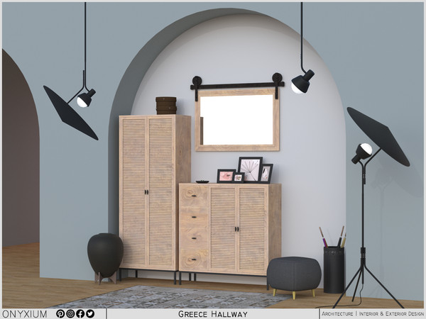 Sims 4 — Greece Hallway by Onyxium — Onyxium@TSR Design Workshop Hallway Collection - Belong To The 2025 Year