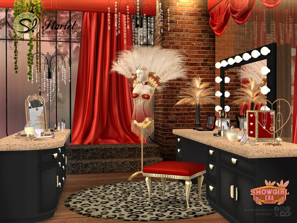 Sims 4 — Starlet Dressing Room by SIMcredible! — Give your showgirl the glamorous space she deserves to feel truly