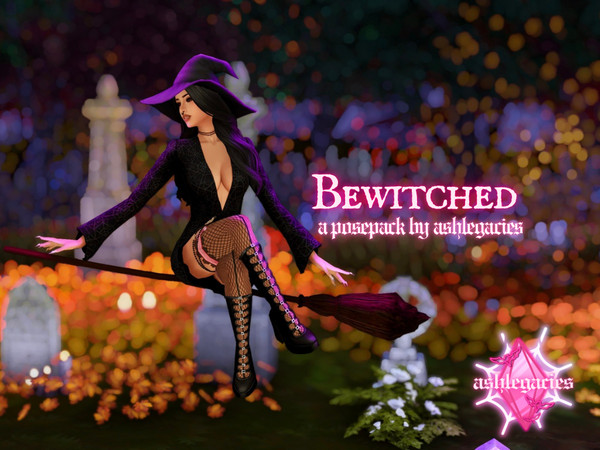 Sims 4 — Bewitched Posepack by ashlegacies — - Posepack (10 poses)