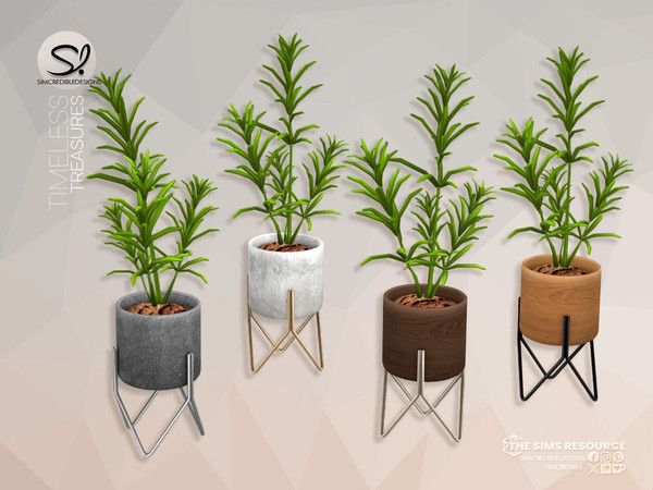 Sims 4 — Timeless Treasures Plant 1 by SIMcredible! — Here are some addons to retro lovers! All these pieces were fully