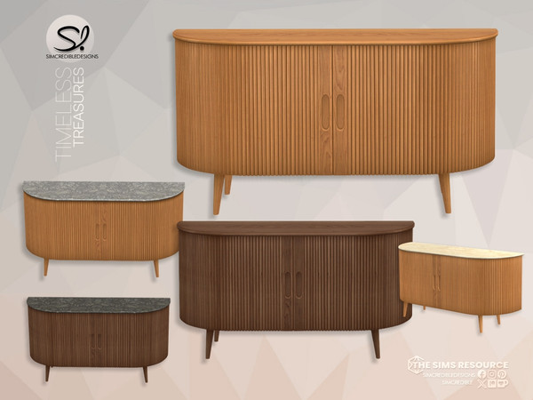 Sims 4 — Timeless Treasures Sideboard by SIMcredible! — Here are some addons to retro lovers! All these pieces were fully