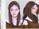 Sims 4 — Annyeong hair by magpiesan — Straight hair in 24 colors for female