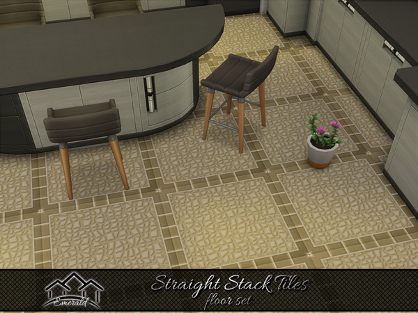 Sims 4 — Straight Stack Tiles floor2 by Emerald — Enhance your home with high quality stacked tiles to create a stylish