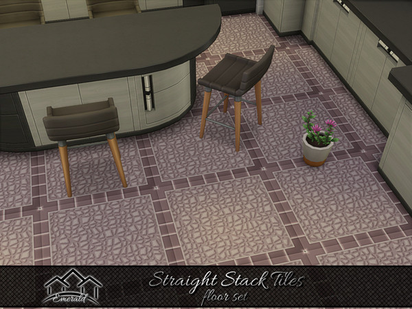 Sims 4 — Straight Stack Tiles floor5 by Emerald — Enhance your home with high quality stacked tiles to create a stylish