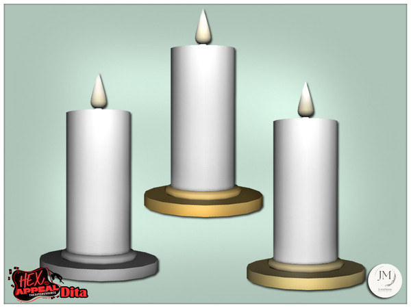 Sims 4 — Jomsims HexAppeal Dita table lamp simple fake candle by jomsims — Bring a touch of sensual glamour to your Sims