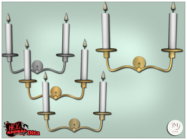 Sims 4 — Jomsims HexAppeal Dita wall light by jomsims — Bring a touch of sensual glamour to your Sims interiors with the