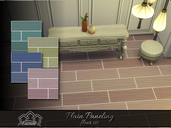 Sims 4 — Plain Paneling floor set by Emerald — Plain Paneling has stylish decorative designs to match any taste and
