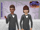 Sims 4 — Child - Halloween Jack PJ Top by InfinitePlumbobs — A Jack inspired Halloween PJ Top