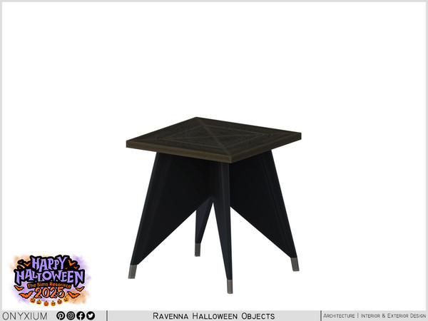 Sims 4 — Ravenna End Table by Onyxium — Onyxium@TSR Design Workshop Halloween Collection - Belong To The 2025 Year