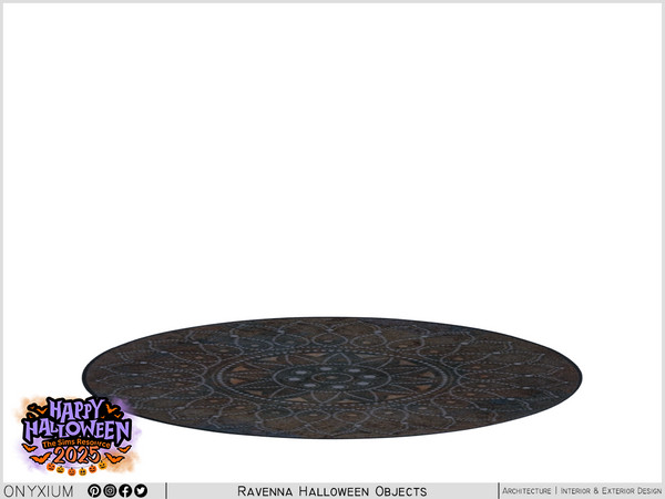 Sims 4 — Ravenna Rug by Onyxium — Onyxium@TSR Design Workshop Halloween Collection - Belong To The 2025 Year