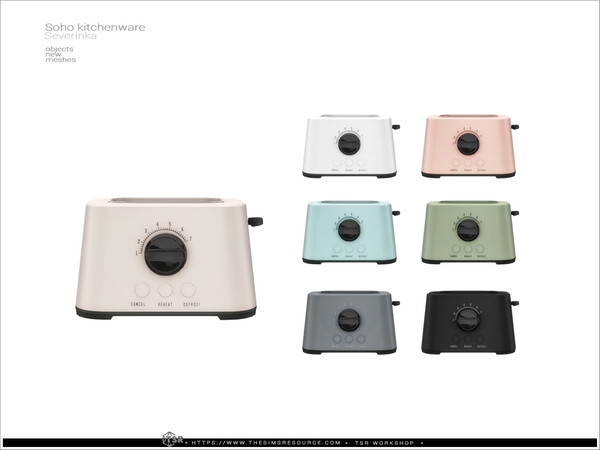 Sims 4 — Soho - toaster by Severinka_ — A set of items for decorating the kitchen. Part 1 includes 10 items:
