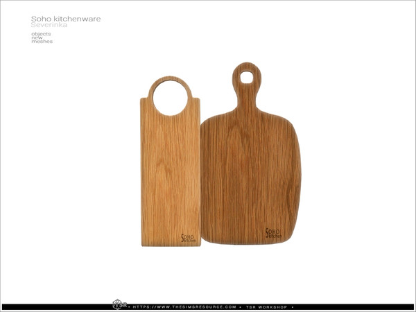 Sims 4 — Soho - cutting boards v1 by Severinka_ — A set of items for decorating the kitchen. Part 1 includes 10 items: