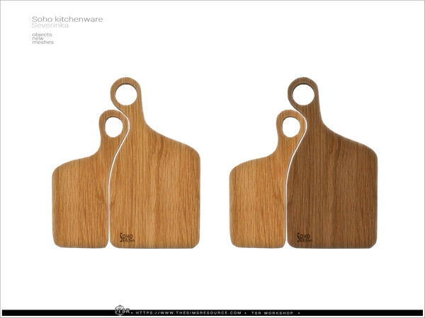 Sims 4 — Soho - cutting boards v2 by Severinka_ — A set of items for decorating the kitchen. Part 1 includes 10 items: