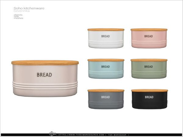 Sims 4 — Soho - jar bread by Severinka_ — A set of items for decorating the kitchen. Part 1 includes 10 items:
