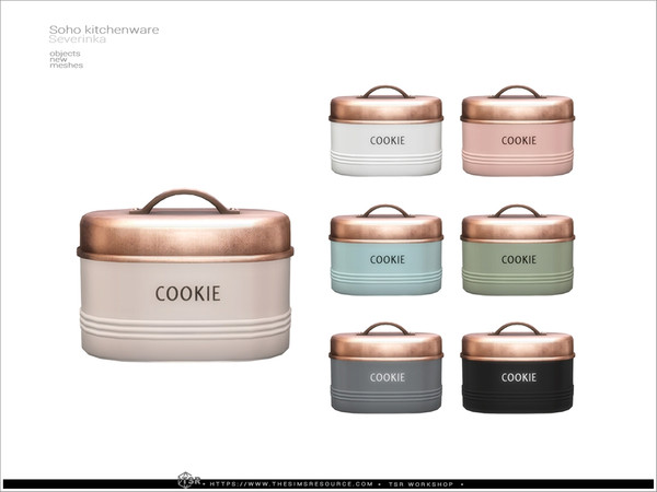 Sims 4 — Soho - jar cookie by Severinka_ — A set of items for decorating the kitchen. Part 1 includes 10 items: