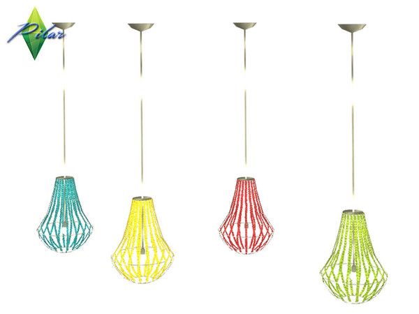 Sims 4 — Brazil CeilingLight Large by Pilar — Vibrant colors and exotic woods