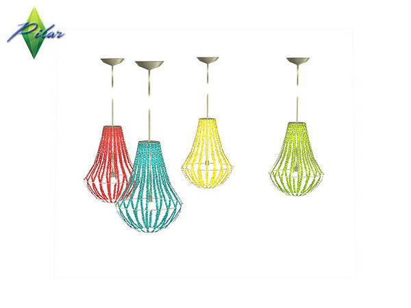Sims 4 — Brazil CeilingLight by Pilar — Vibrant colors and exotic woods