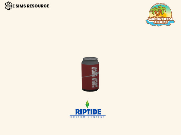 Sims 4 — Riptide CC Wanderlust Essentials Chilled Soda Can by Riptidecc — Whether you're chasing the sunrise on a sandy