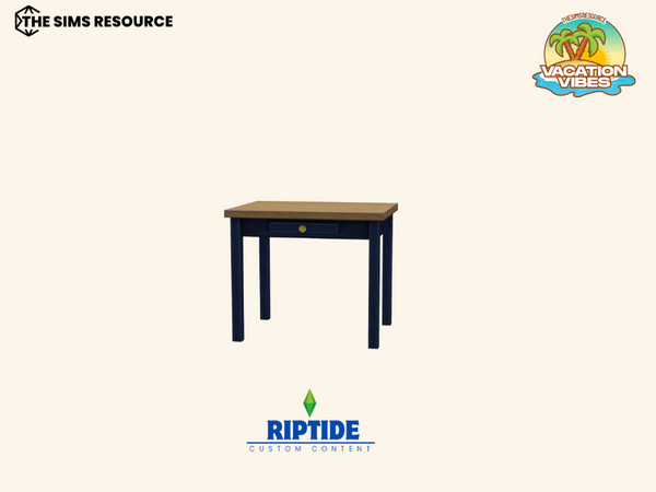 Sims 4 — Riptide CC Wanderlust Essentials  Rustic Wooden End Table by Riptidecc — Whether you're chasing the sunrise on a