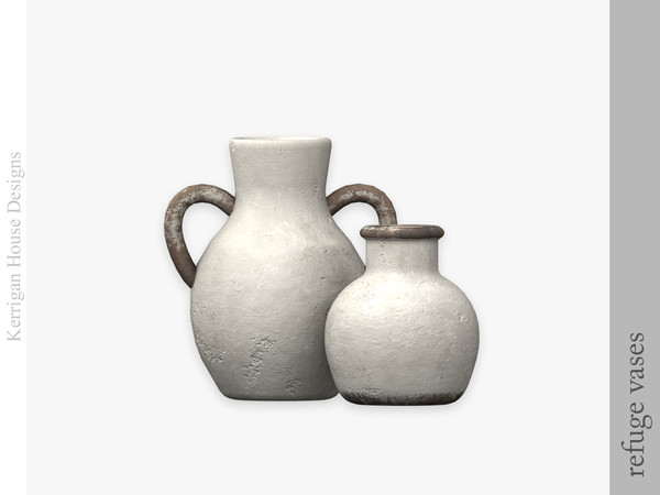 Sims 4 — Refuge Vases by kerriganhouse — Rustic decor to spruce up any cottage.
