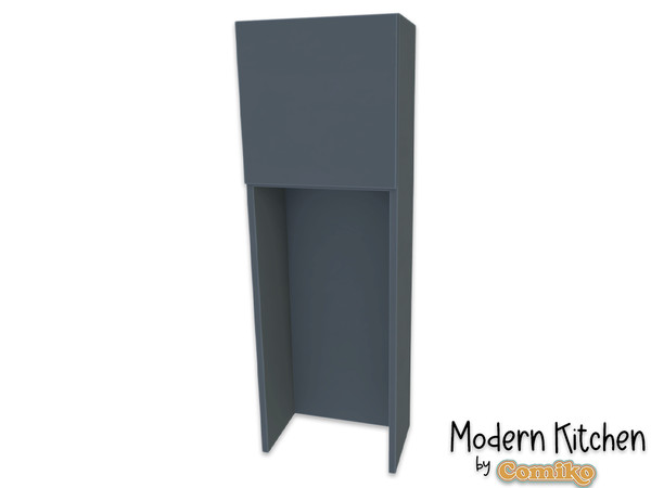 Sims 4 — Comiko Modern Kitchen Fridge Cabinet | Kitchen Room by Comiko — Part 1 - Modern Kitchen Set is base game