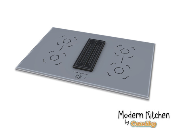 Sims 4 — Comiko Modern Kitchen Induction Hob | Kitchen Room by Comiko — Part 2 - Modern Kitchen Set is base game