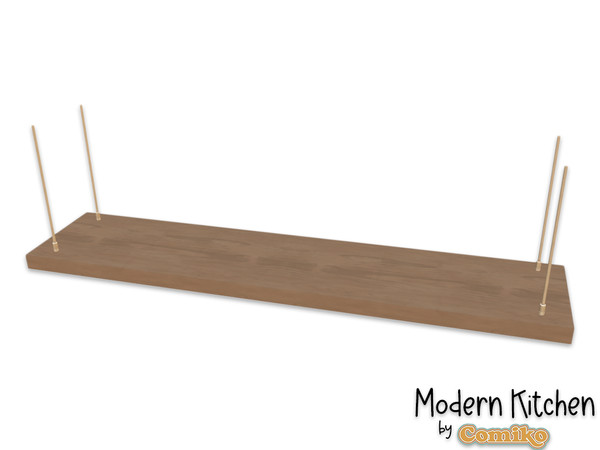 Sims 4 — Comiko Modern Kitchen Shelf Middle Tall | Kitchen Room by Comiko — Part 5 - Modern Kitchen Set is base game